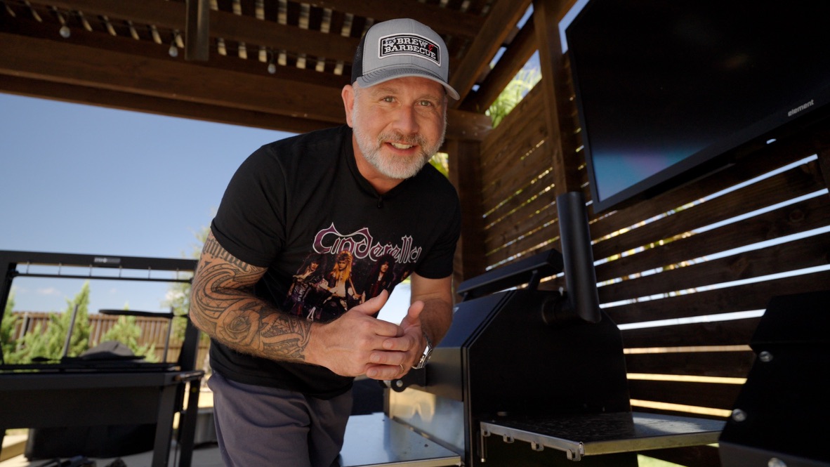 Ty Sherrell at his barbecue pit